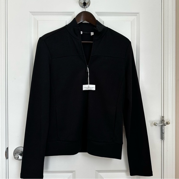 MaxMara Leisure Label-cut Black Outwear With Zipper Size: Medium US4/6 Spring - Picture 7 of 16